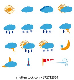 Set of weather icons