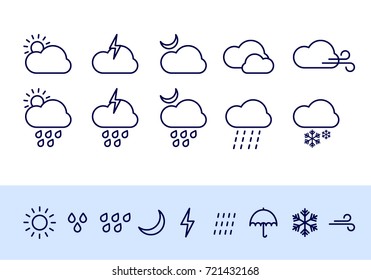 Set of weather icons