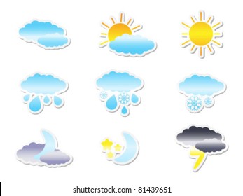 Set of weather icons