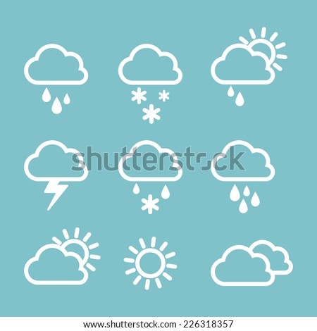 Set of weather icons.