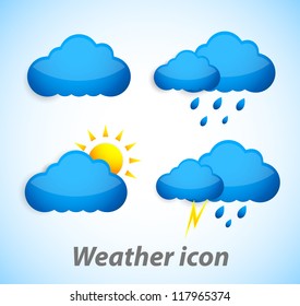 Set of weather icons. Abstract illustration