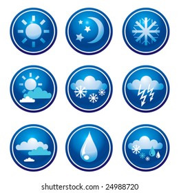 Set of weather icons. Can be used for web-design