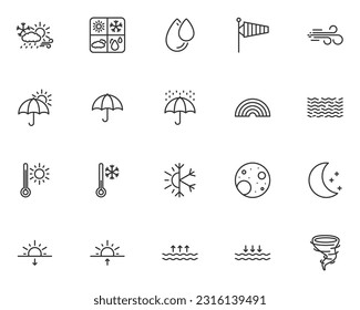 set of weather icons, cloud, forecast
