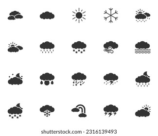 set of weather icons, cloud, forecast