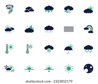Wettersymbole, Wolke, Regen, Saison
