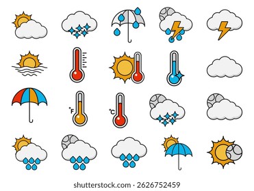 Conjunto de iconos de Clima Elemento