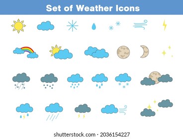 Set of Weather Icons | Symbols