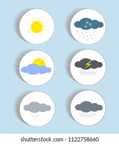 Set of weather icons. Vector