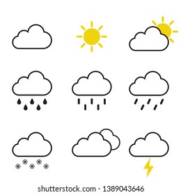 Set of weather icons vector
