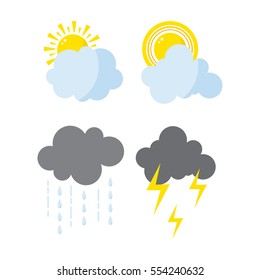 Set of weather icons vector.