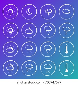 Set of weather icons vector.