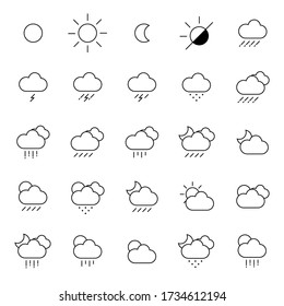 Set of weather icons. Vector EPS10
