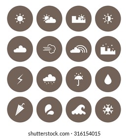 Set of weather icons. Vector. Illustration. EPS10