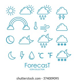 Set of Weather Icons. Vector illustration