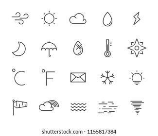 set of weather icon,such as cloud, sun, weather