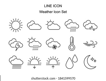 Weather Icon Set Stock Vector (Royalty Free) 1211848468 | Shutterstock