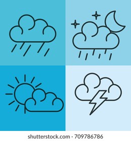 set of weather status icons