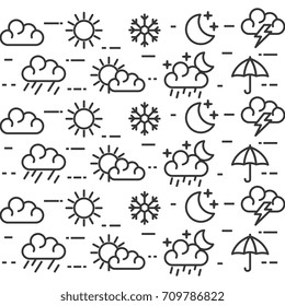 set of weather status icons