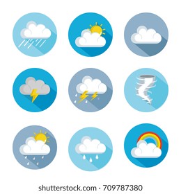 set of weather status icons