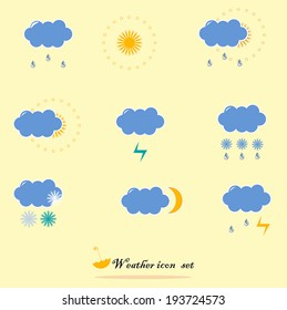 set of weather symbols