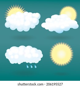 set of weather symbols