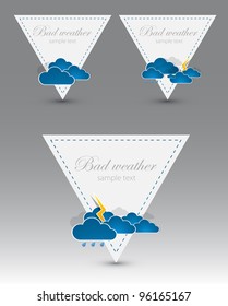 Set of weather triangle elements. Vector