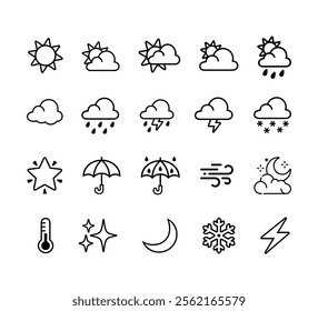 Set of weather vector icon