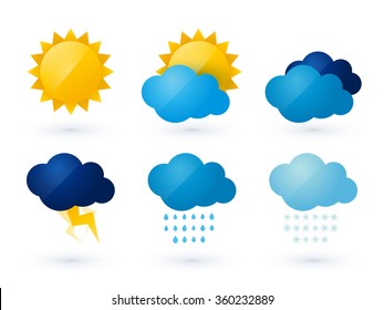 Set Of Weather Vector Icons