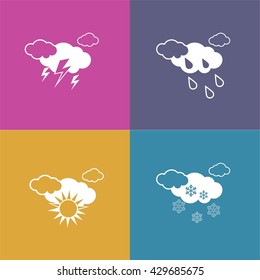 Set of weather vector icons