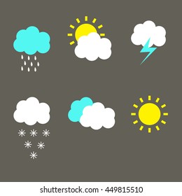 set of weather vector icons