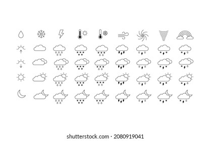  A set of weather-themed icons