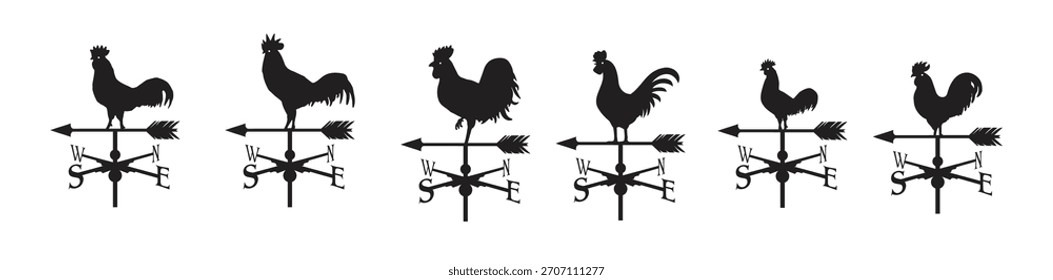 Conjunto de Vectores weathervane ilustración