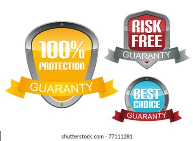 Set of web badges. Vector illustration