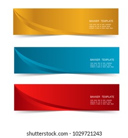 set of web banner label template isolated background