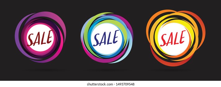 Set web banner for social media, mobile apps, sale banner template, vector illustrations.