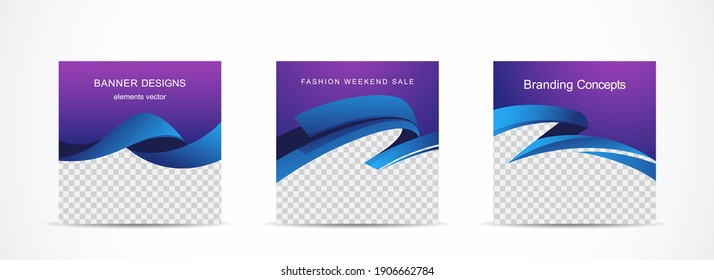 Set web banner for social media, mobile apps, sale banner template, vector illustrations.