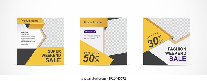 Set web banner for social media, mobile apps, sale banner template, vector illustrations.