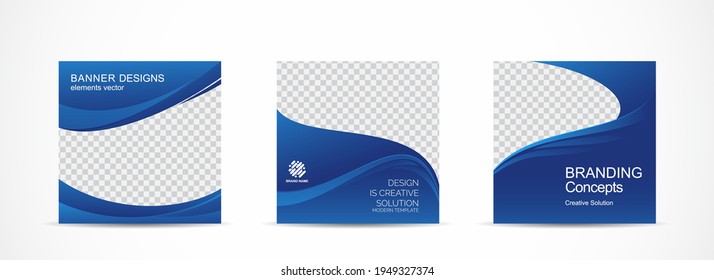 Establecer banner web para medios sociales, aplicaciones móviles, plantilla de banner de venta, ilustraciones vectoriales.