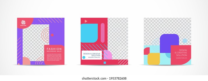 Set web banner for social media, mobile apps, sale banner template, vector illustrations.