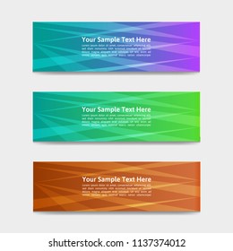 Set of web banner templates for your site or blog with abstract