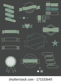 Set of web banners, ribbons and labels