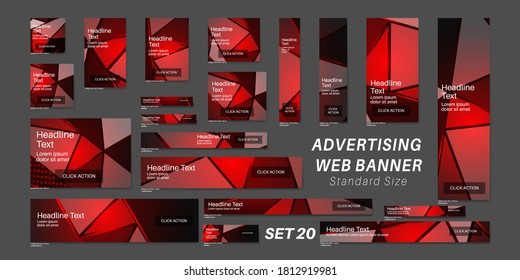 Set of web banners in standard sizes .Vector illustration