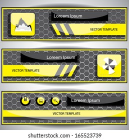 Set of web banners. Vector template. For adding you images in this template Place your images on "Image Placeholder Layers"