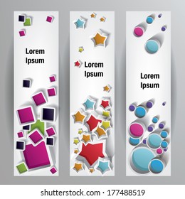 Set of web banners. Vector template.