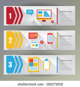 Set of web banners. Vector template.