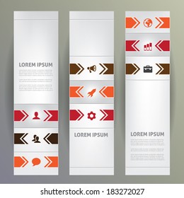 Set of web banners. Vector template.