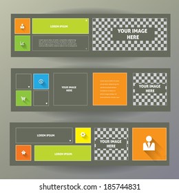 Set of web banners. Vector template.
