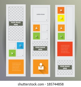 Set of web banners. Vector template.