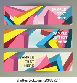 Set of web banners. Vector template.
