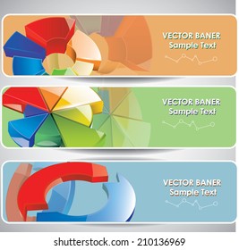 Set of web banners. Vector template.